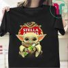 Baby Yoda hug Stella Artois Tee Shirt