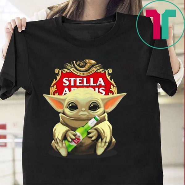 Baby Yoda hug Stella Artois Tee Shirt