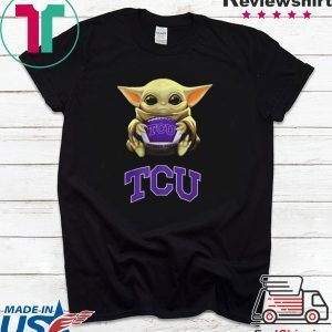 Baby Yoda hug TCU Horned Frogs Tee Shirt