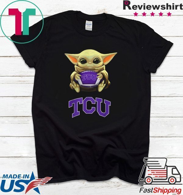 Baby Yoda hug TCU Horned Frogs Tee Shirt