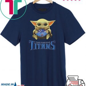Baby Yoda hug Tennessee Titans shirt