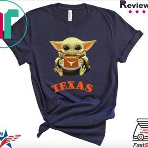 Baby Yoda hug Texas Longhorns Tee Shirt