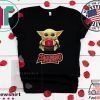 Baby Yoda hugging San Diego State Aztecs Tee Shirt