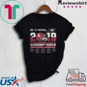 Big 12 Football champions Oklahoma Sooners Tee Shirt