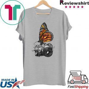 Camera And Butterfly Tee Shirt