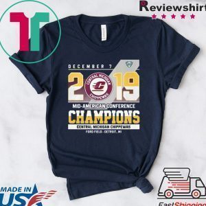 Central Michigan Chippewas december 7 2019 mid american conference Tee Shirt