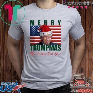 Donald Trump Merry Christmas make Christmas Great Again Flag Tee Shirts