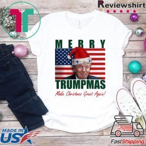 Donald Trump Merry Christmas make Christmas Great Again Flag Tee Shirts