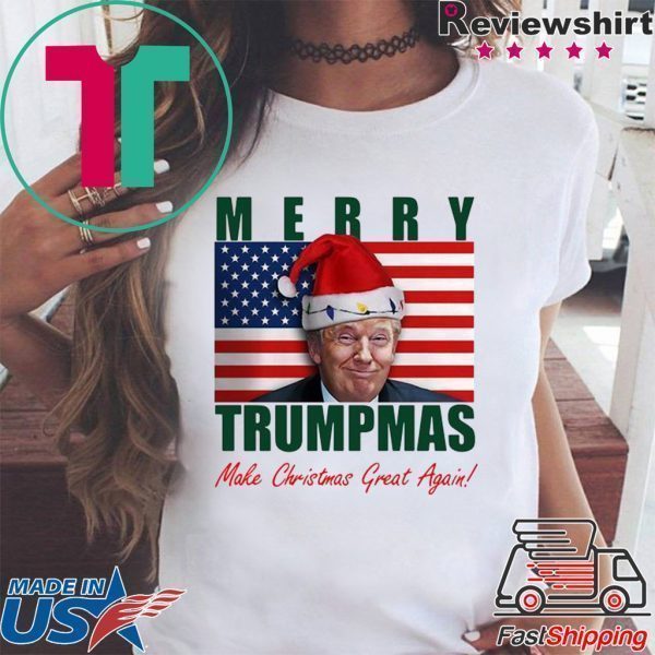 Donald Trump Merry Christmas make Christmas Great Again Flag Tee Shirts