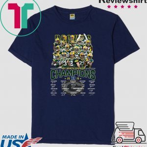 Green Bay Packers NFC North Division Champions 2019 signature Tee Shirt