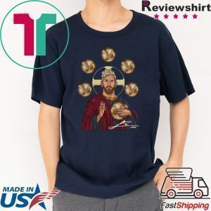 Jesus Messi Six Golden Ball Signature Tee Shirts