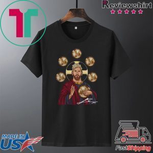 Jesus Messi Six Golden Ball Signature Tee Shirts
