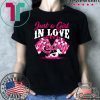 Just A Girl In Love With Racing Tee Shirts