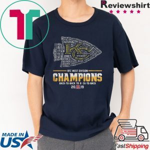 Kansas City Chiefs Players AFC West Divison Champions Back To Back Tee Shirt