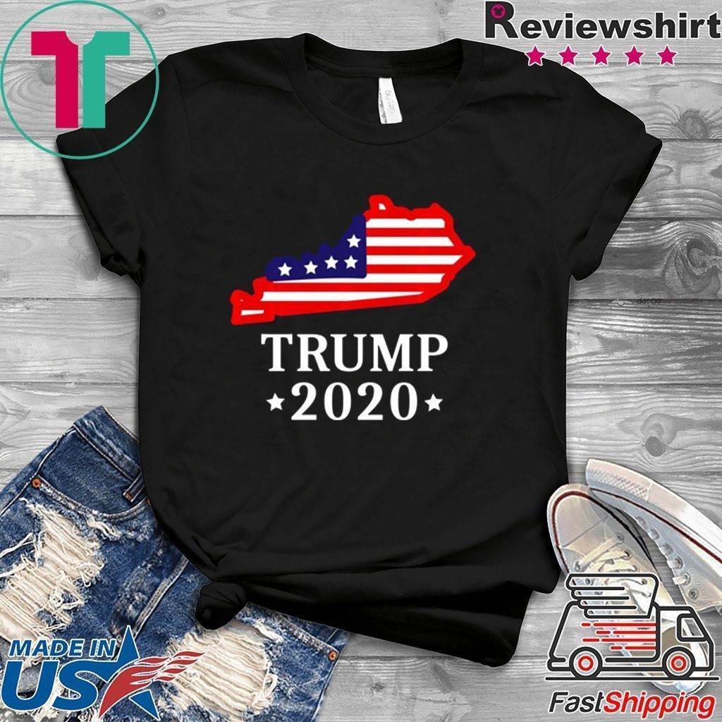 Kentucky For Trump 2020 GOP KY State Map Tee Shirts