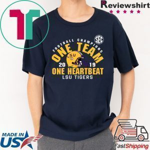LSU Sec Championship 2019 One Team One Heartbeat Tee Shirts