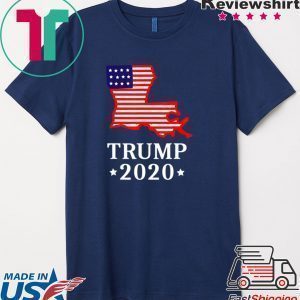 Louisiana For Trump 2020 GOP LA State Map Tee Shirt
