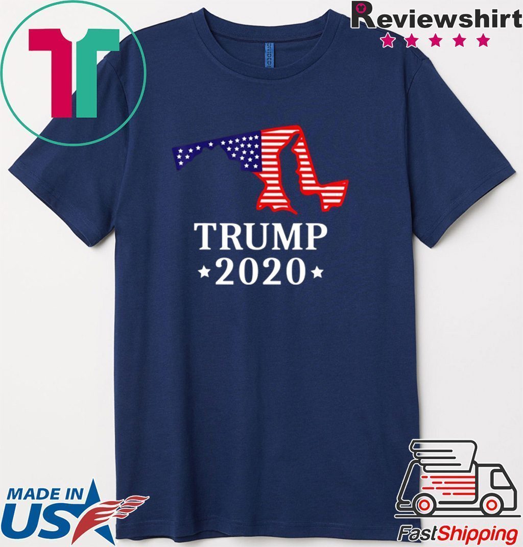 Maryland For Trump 2020 GOP MD State Map Tee Shirt