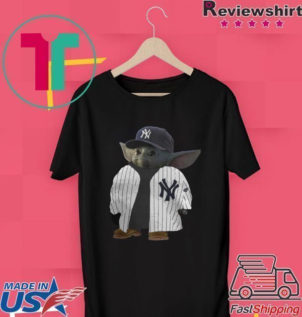 New York Yankee baby Yoda Tee Shirt