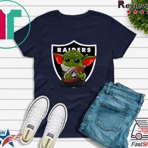 Oakland Raider baby Yoda Rugby Tee Shirt