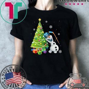 Olaf Hockey Player Christmas Tree Gift T-Shirt