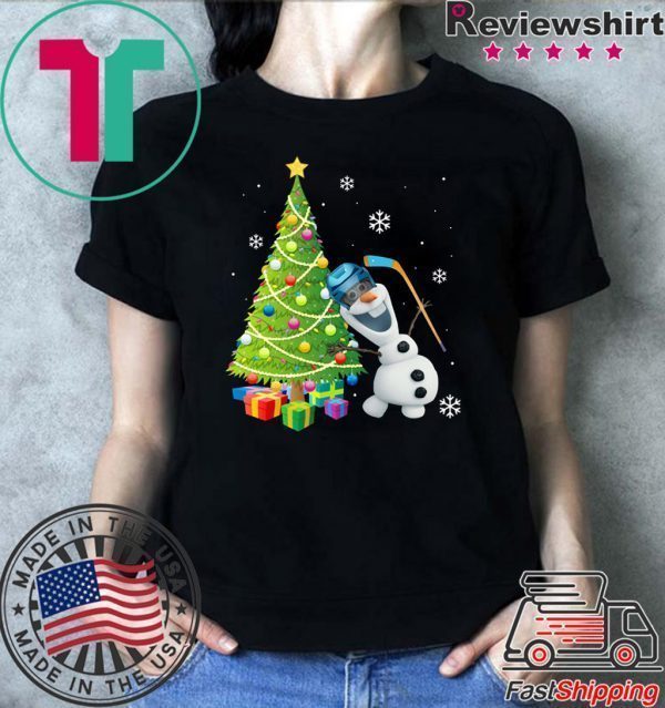 Olaf Hockey Player Christmas Tree Gift T-Shirt