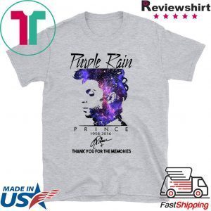 Purple Rain Prince 1958-2016 Thank You For The Memories Signature Tee Shirts