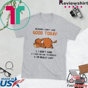 Reasons I Don’t Look Good Today I Don’t Care I Have No One To Impress And I’m Really Lazy Tee Shirt