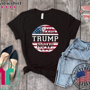 Retro Vintage USA Flag impeachment Trump Now 2020 Shirt