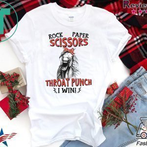 Rock Paper Scissors Throat Punch I Win Unicorn Tee Shirts