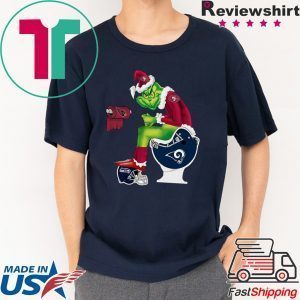 Santa Grinch San Francisco 49ers Los Angeles Rams Toilrty Tee Shirt