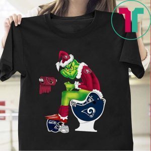 Santa Grinch San Francisco 49ers Los Angeles Rams Toilrty Tee Shirt