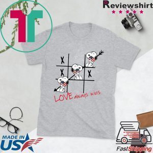 Snoopy Love Always Wins Tee Shirts