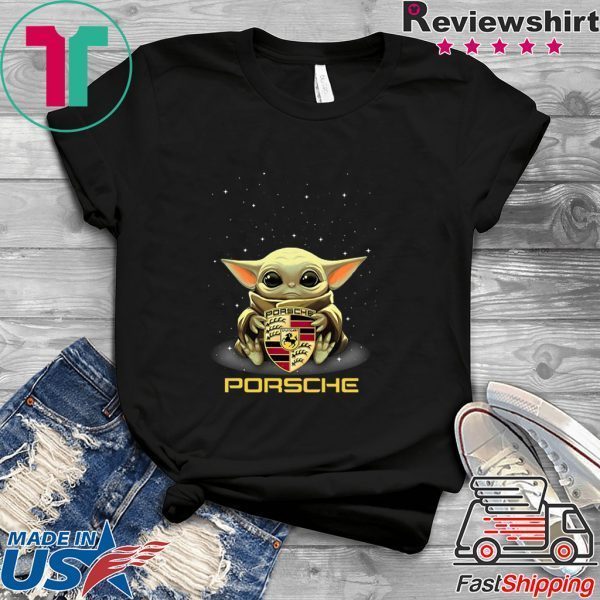 Star Wars Baby Yoda Hug Porsche Tee Shirts