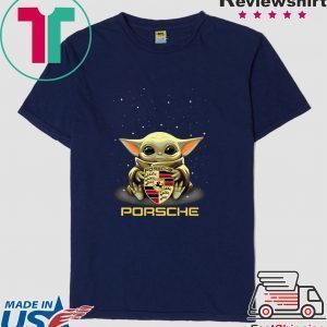 Star Wars Baby Yoda Hug Porsche Tee Shirts