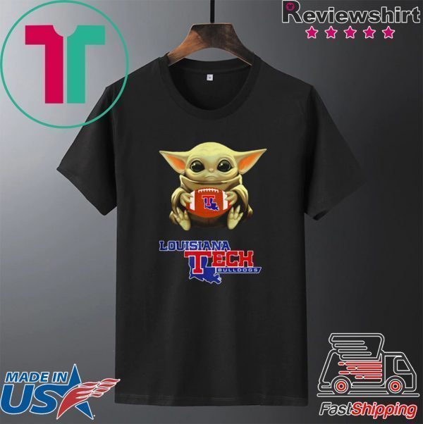 Star Wars Baby Yoda hug Louisiana Tech Bulldogs Tee Shirt