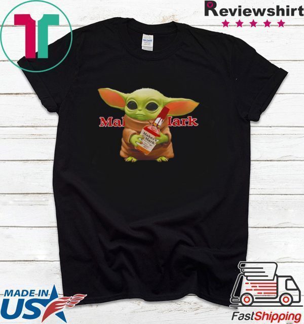 Star Wars Baby Yoda hug Maker’s Mark Whiskey Tee Shirt