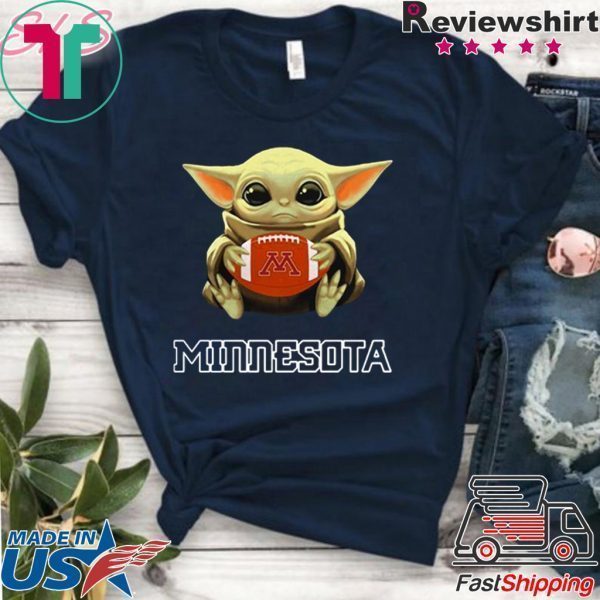 Star Wars Baby Yoda hug Minnesota Golden Gophers Tee Shirt