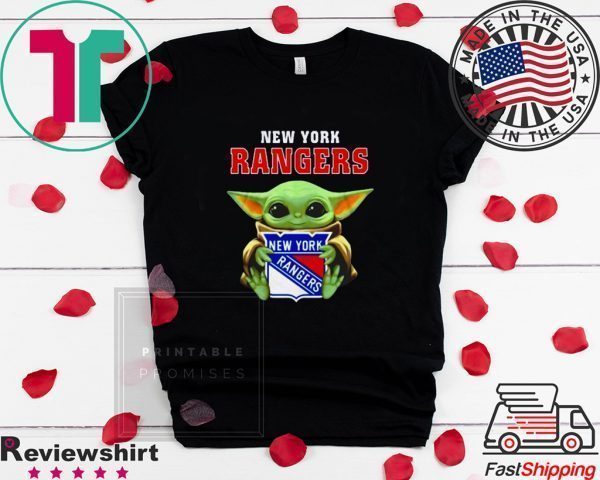 Star Wars Baby Yoda hug New York Rangers Tee Shirt