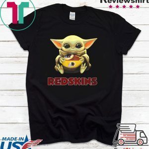 Star Wars Baby Yoda hug Redskins Tee Shirt