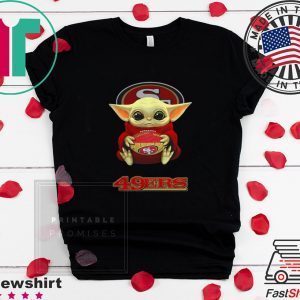 Star Wars Baby Yoda hug San Francisco 49ers Tee Shirt