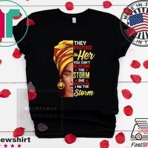 African Woman Afro I Am The Storm Tee Shirts