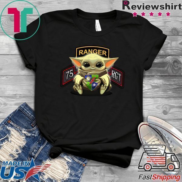 Baby Yoda Hug 75th Ranger Regiment Tee Shirts