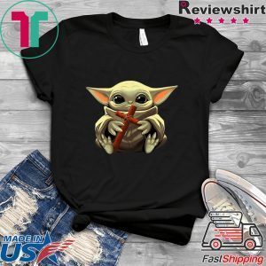 Baby Yoda Hug Cross Tee Shirts