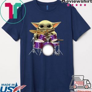 Baby Yoda Play Drum Tee Shirts