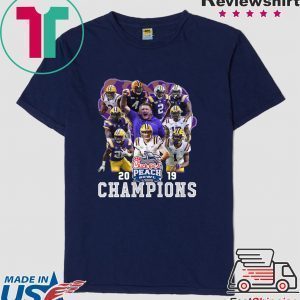 Chick - Fil - A Peach Bowl 2019 Champions Players Signatures Tee Shirt