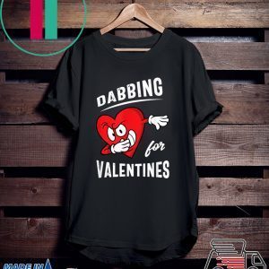 Dabbing For Valentines Hear Heart Cute Valentine Tee Shirts