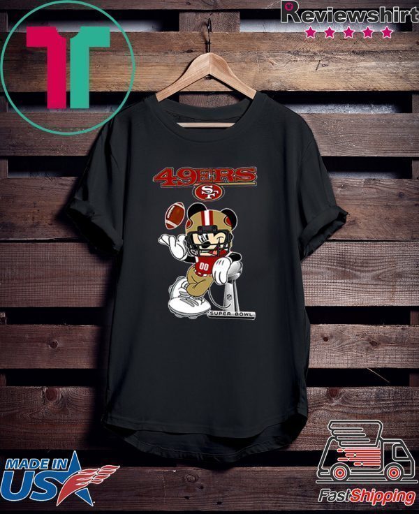 Dalatshirtstore Disney Mickey mouse San Francisco 49ers Super Bowl Tee Shirts