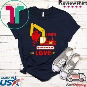 Excavator Loads of Love Valentines Day Boy Tee Shirts