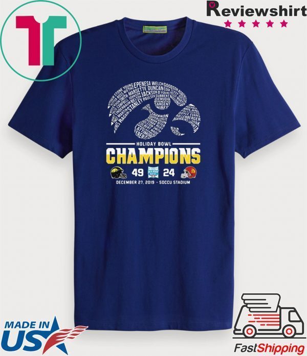 Holiday bowl champions 49-24 helmet football december 27, 2019 - sdccu stadium Tee Shirts